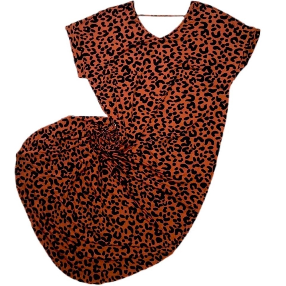 Lularoe Macy maxi dress long XS small Che egg ah leopard animal print v neck